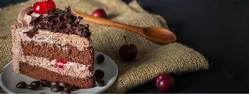 Chocolate cherry gateaux