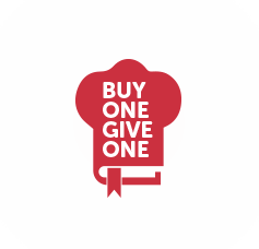 Buy one give one logo with halo