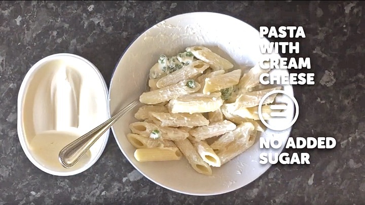 Weaning recipe: Pasta with cream cheese